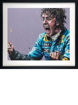2005 - Screaming Alonso - Artist Proof Black Framed