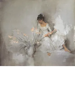 A Gift Of Gladioli - Mounted