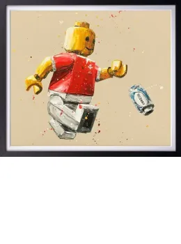A-Lego Wyn Jones - Canvas - Artist Proof Black Framed - Framed Box Canvas