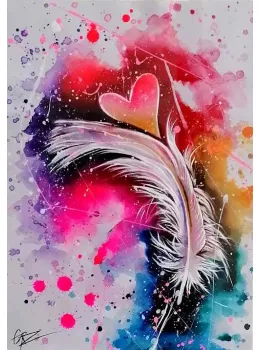 With Love - Original On Paper - Black Framed