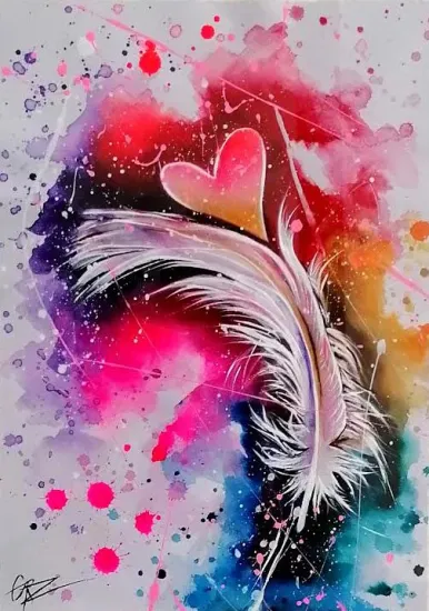 With Love - Original On Paper - Black Framed With Love - Original On Paper - Black Framed
