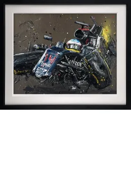 Alonso Crash - Artist Proof Black Framed
