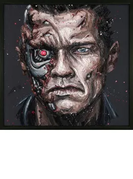 Arnie - Canvas - Black Framed - Framed Box Canvas