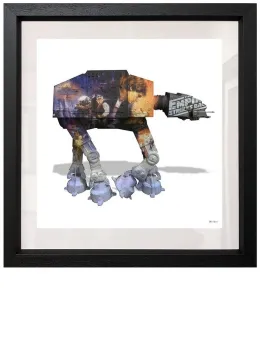AT-AT - White Background - Small Size - Black Framed
