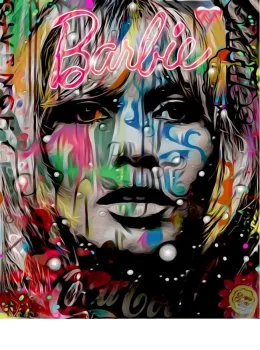 Beautiful Brigitte - White Framed