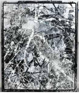 Black Ice - Original On Aluminium - Framed