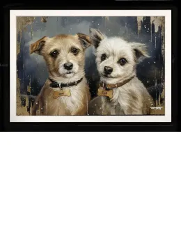 Boo & Doll - Original Comission - Black Framed