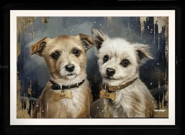 Boo & Doll - Original Comission - Black Framed Boo & Doll - Original Comission - Black Framed