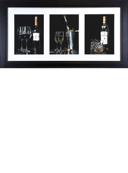 Bottom's Up (Triptych) - Black Framed
