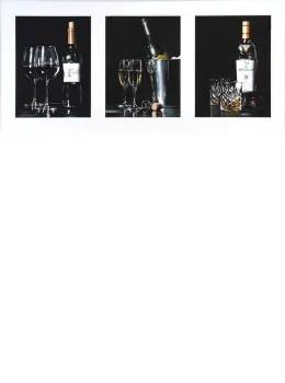 Bottom's Up (Triptych) - Mounted