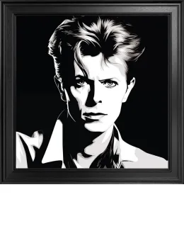 Bowie - Fabrica Collection, Monochrome (On Velvet) - Framed