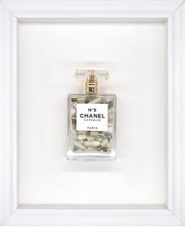 Chanel No.5 Capsules – (Cream) On White - White Framed