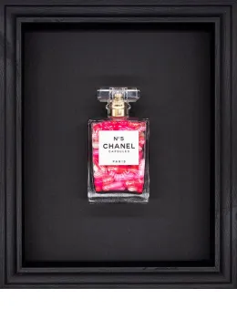 Chanel No.5 Capsules – (Hot Pink) On Black - Black Framed