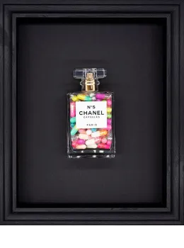 Chanel No.5 Capsules – (Multi-Colour) On Black - Black Framed