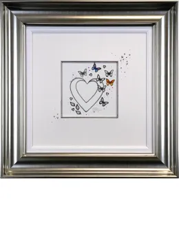 Chasing Light - Original Sketch - Silver Framed