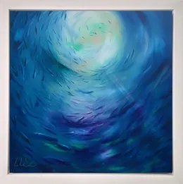 Circle Of Life - White Framed - Framed Box Canvas