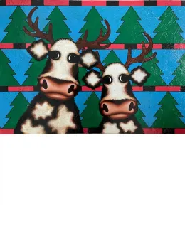 Dasher And Dancer - Original - Box Canvas