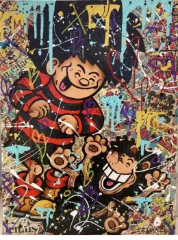 Dennis And Gnasher - Original - Framed