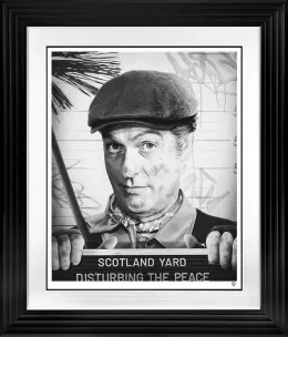 Disturbing The Peace (Black & White) - Black Framed