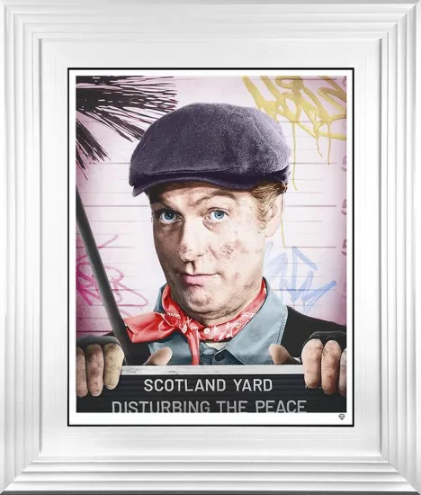 Disturbing The Peace - Colour - White Framed