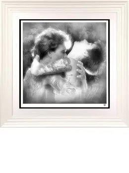 Ditto (Black & White) - Artist Proof White Framed