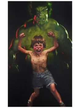 Dr Bruce Banner Is Bathed In Full Force (Hulk) - Mounted