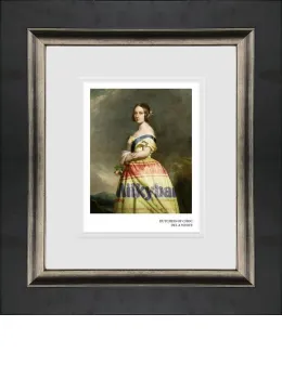 Dutchess Of Choc Del A White - Black Framed
