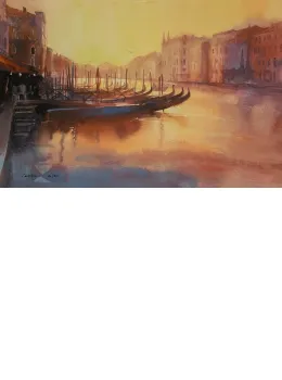 Early Evening Rialto - Framed