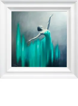 Emerald Dancer - White Framed