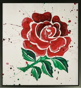 English Rose - Canvas - Black Framed - Framed Box Canvas