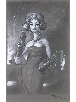 Flaming Beauty II - Sketch - Mounted