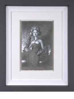 Flaming Beauty II - Sketch - Framed