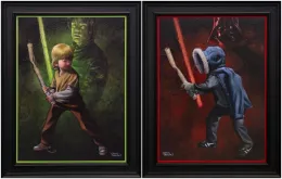 Force It & Go Dark - Large Canvas (Pair) - Framed