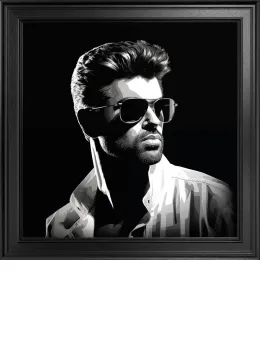 George - Fabrica Collection, Monochrome (On Velvet) - Framed