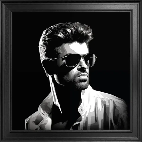 George - Fabrica Collection, Monochrome (On Velvet) - Framed George - Fabrica Collection, Monochrome (On Velvet) - Framed