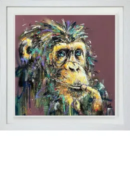 George - White Framed