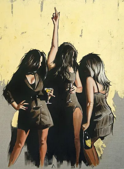 Girls Night Out - Study - Gold Metallic Girls Night Out - Study - Gold Metallic