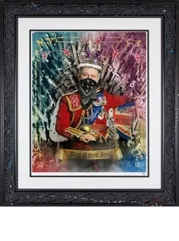God Save The King - Black Ornate Framed