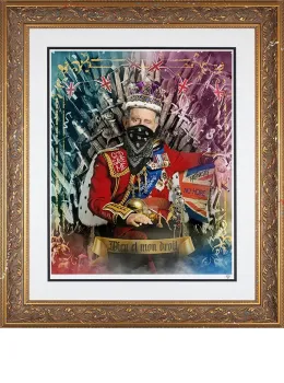 God Save The King - Gold Ornate Framed