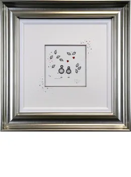 Hand In Hand - Original Sketch - Silver Framed