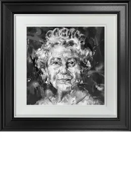 Her Majesty (The Queen) - Miniature - Black Framed