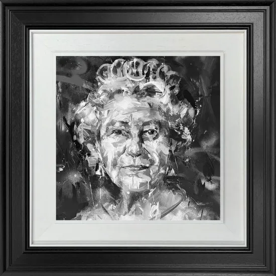 Her Majesty (The Queen) - Miniature - Black Framed