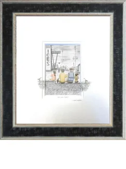 Here Comes Trouble - Remarqued Sketch - Black Framed