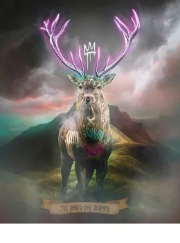 Highland Hunk - Purple - Mounted