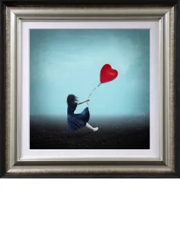 Holding Onto Her Heart - Framed