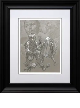 I Ain't Afraid of No Ghost - Sketch - Black Framed