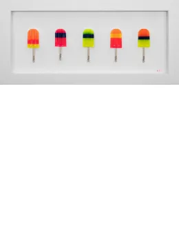 Ice Ice Baby (5 Lolly Landscape) - Framed