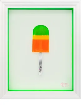 Ice Ice Baby (Green Border) - Original - Framed
