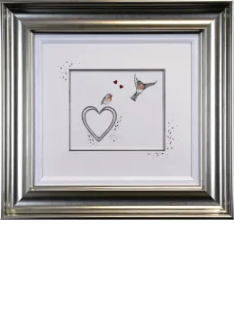 I'm Here - Original Sketch - Silver Framed