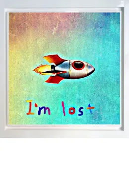 I'm Lost - Canvas - White Framed